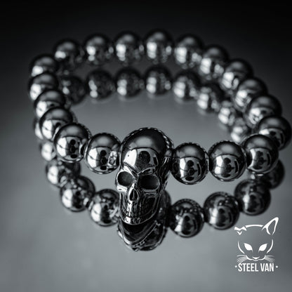 Pulsera Bolas con Cráneo