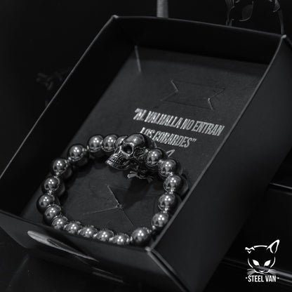 Pulsera Bolas con Cráneo