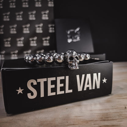 Pulsera Bolas con Cráneo